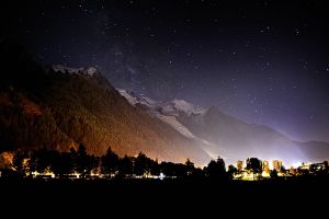 Chamonix at Night, France